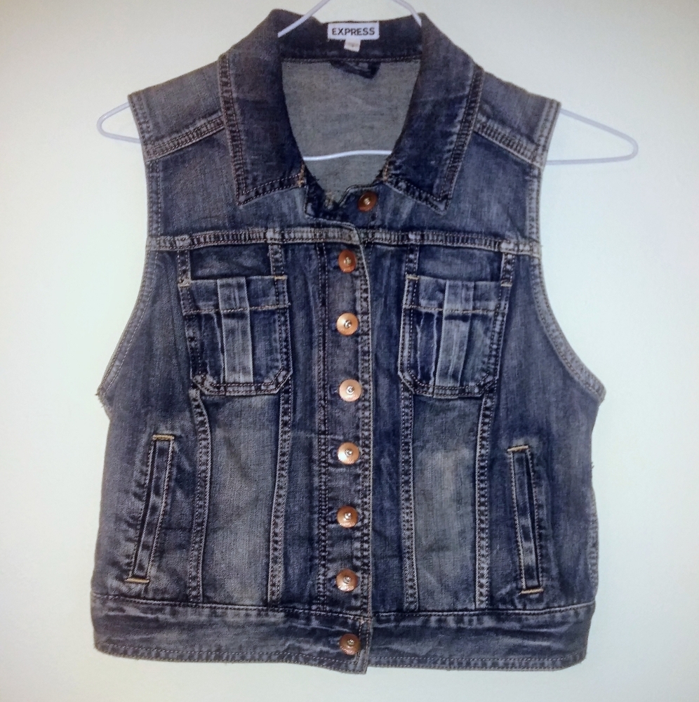 Express women's Denim vest